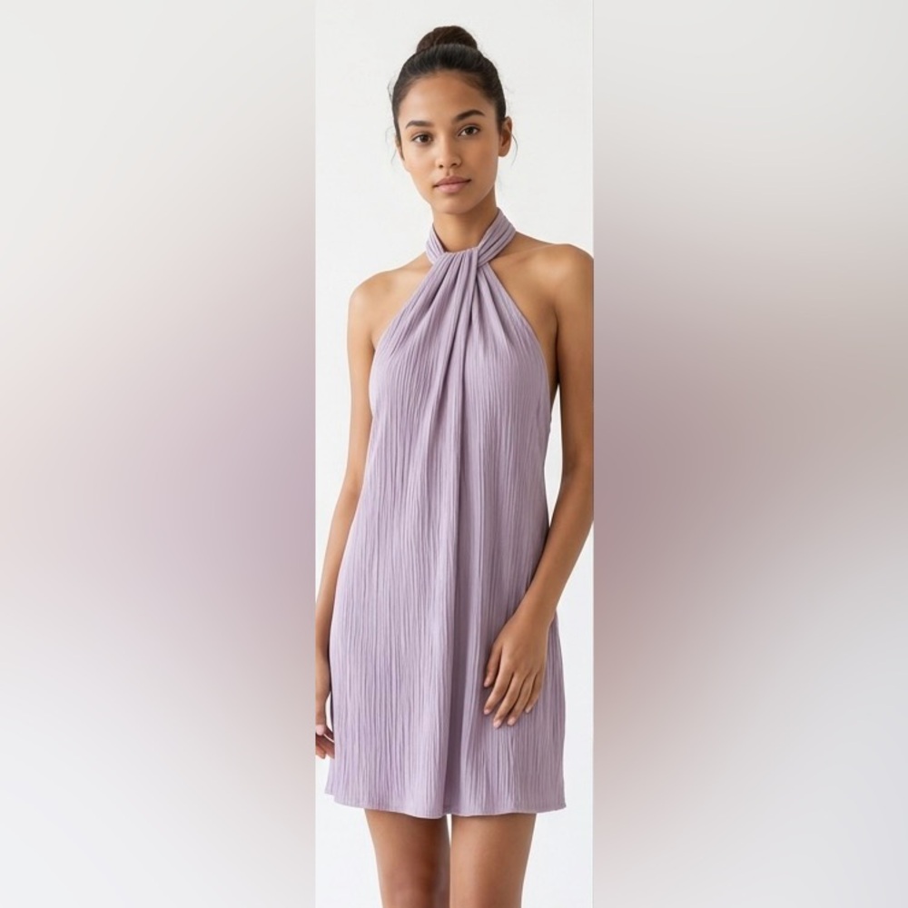 H&M Lilac Backless Halter Dress